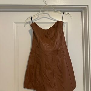 Forever 21 Strapless Brown Dress